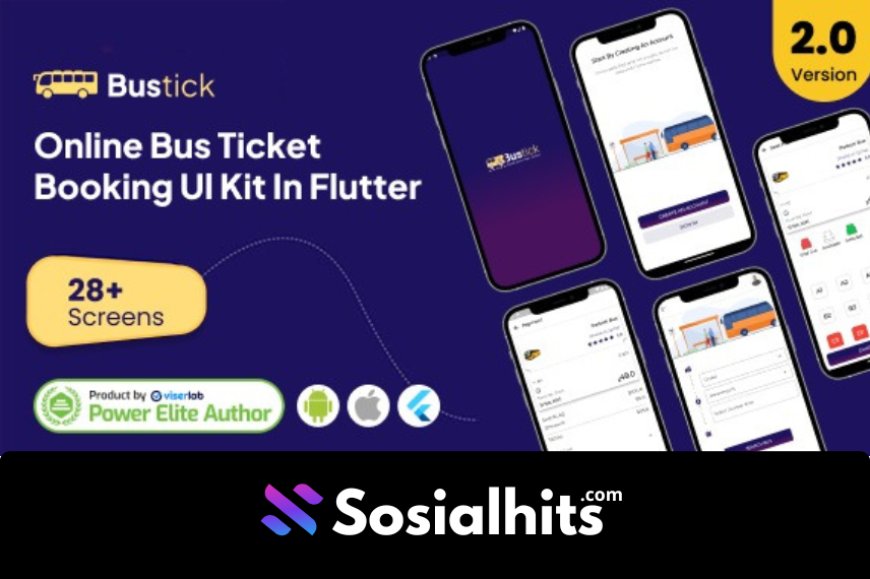 BusTick - Online Bus Ticket Booking App UI Kit in Flutter v2.0