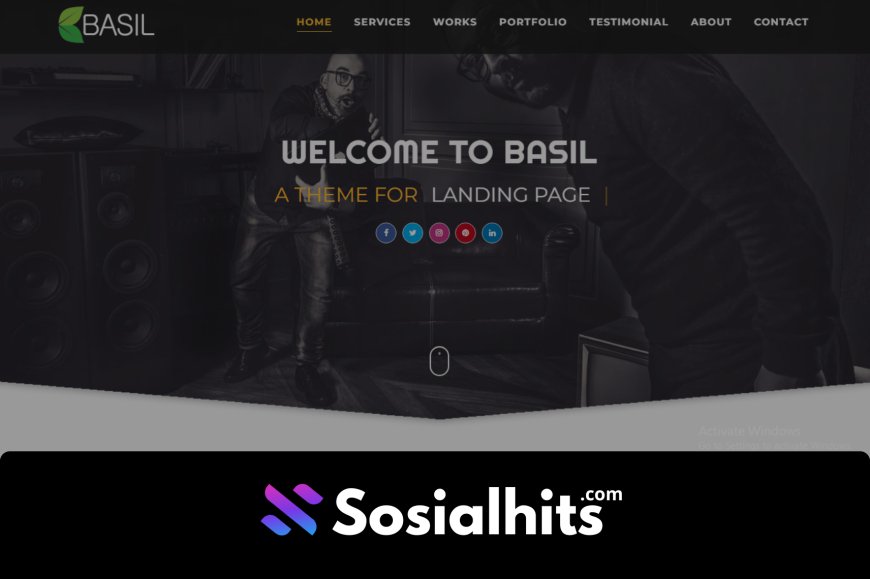 free download Basil Portfolio Premium With preloader blogger template