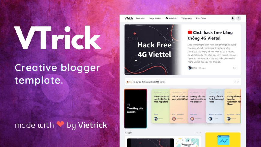 Vtrick Creative Blogger Template v1.8.26: Premium Review and Download Guide