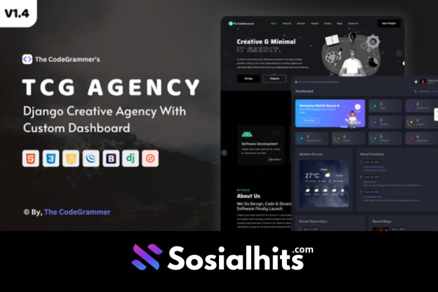 TCG AGENCY - Python Django Creative Digital Agency Script With Custom Dashboard v1.4