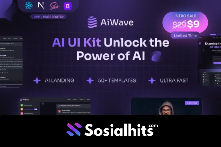 Aiwave v3.0 - AI SaaS Website + Dashboard React NextJS UI Kit