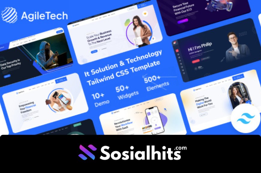 Tailwind CSS - AgileTech Multipurpose IT Solutions & Technology Template