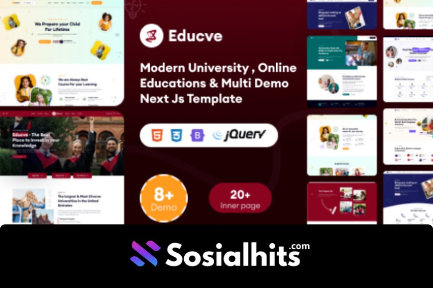 Next Js Template - Educve University, Online Courses & Multi Demo Education