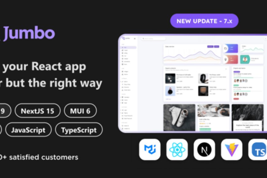 Jumbo v7.4 - React Admin Template, React 18, MUI 5, NextJS 14